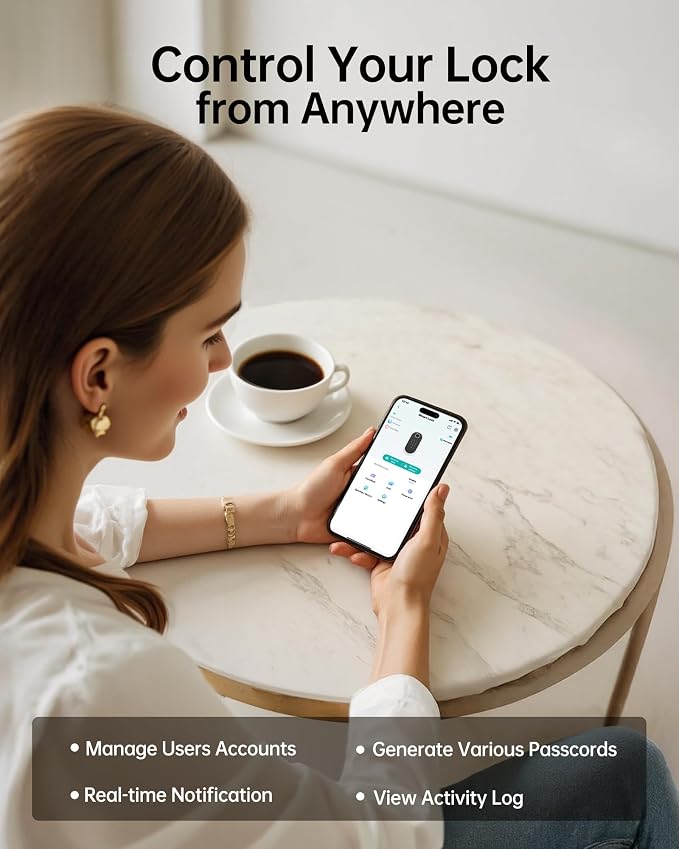 Built-in WiFi Smart Lock with 2 Knobs - Image 3