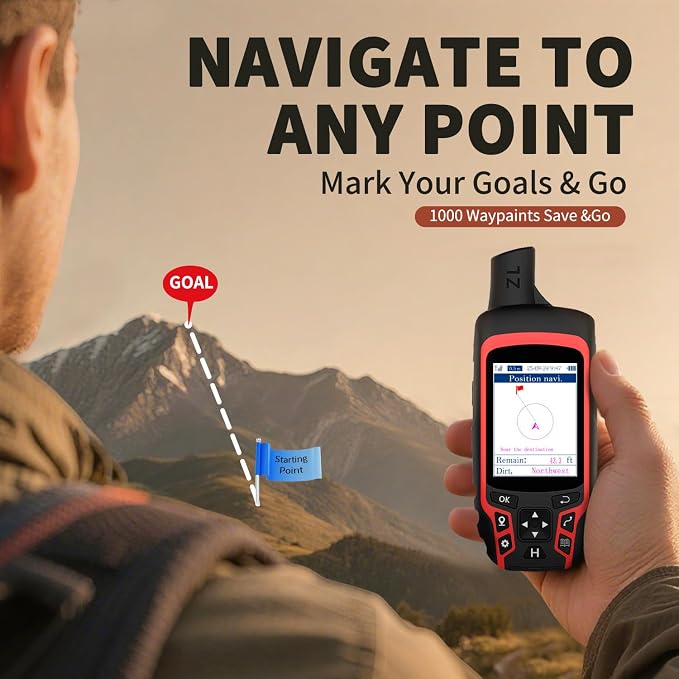 A6 Handheld GPS for Hiking, Rugged and Compact GPS Navigator - Image 5