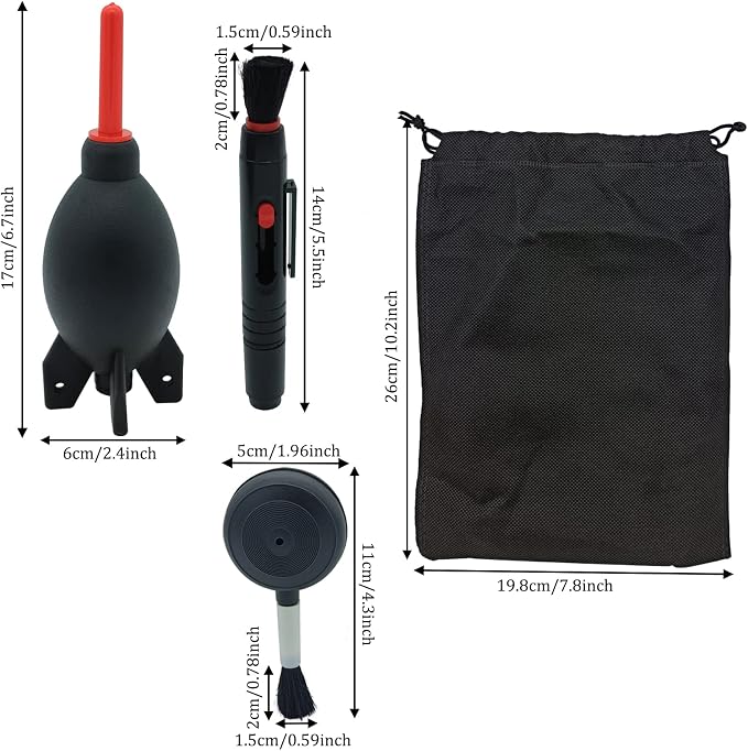 Lens Cleaning Kit Contains 2 Pcs Rubber Rocket Air Blower Duster, Lens Cleaning - Image 5