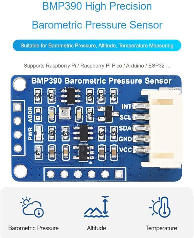 waveshare BMP390 High Precision Barometric Pressure Sensor, Barometric - Image 2