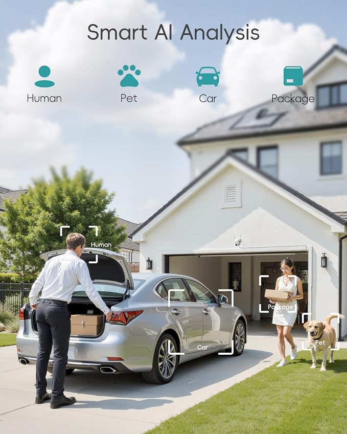 ZUMIMALL 2K 3MP Wired Camera for Home Security, 2.4G/5G WiFi Security Camera - Image 7