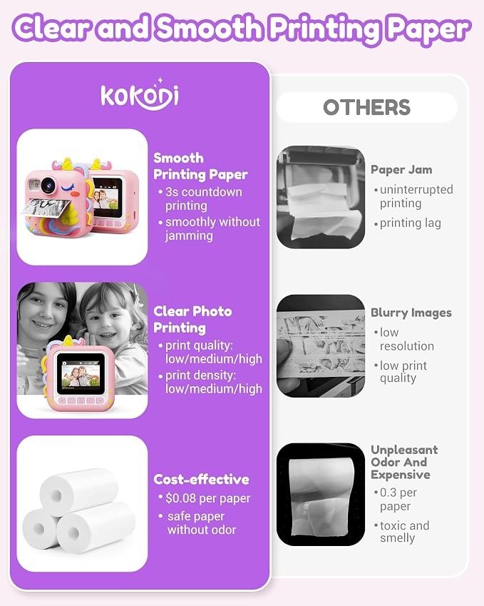 KOKODI Kids Camera Instant Print, Toddler Cameras Christmas Birthday Gifts - Image 4