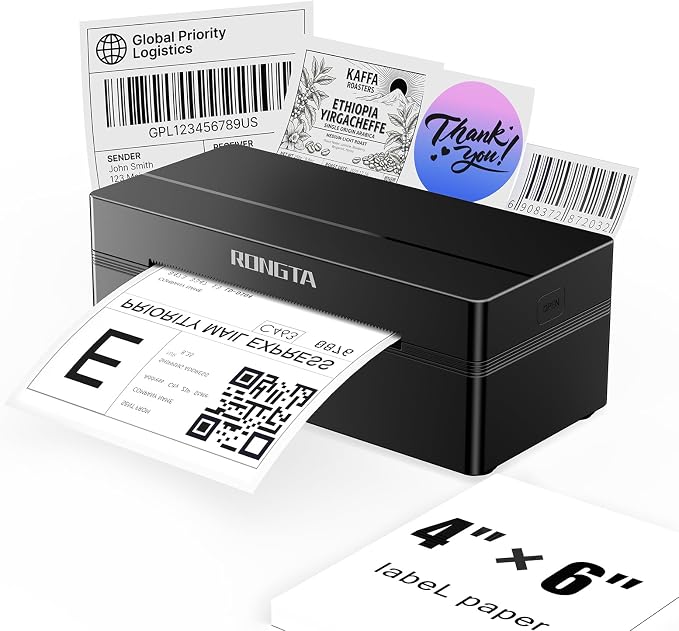 Rongta Bluetooth Shipping Label Printer, Wireless 4x6 Thermal Label Printer - Image 9