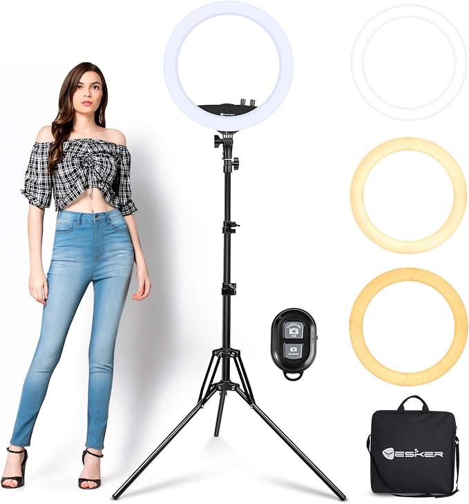 Ring Light with Tripod Stand, Yesker 14 Inch LED Ringlight Kit with Phone by YESKER