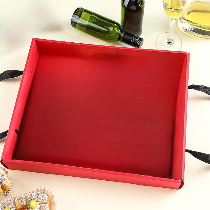 Junkin 2 Pcs Snack Trays with Strap Wearable Party Serving Tray Foldable - Image 7