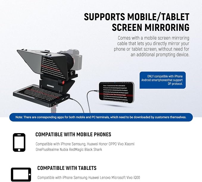 NEEWER 2 in 1 Teleprompter 11 Inch - Image 7