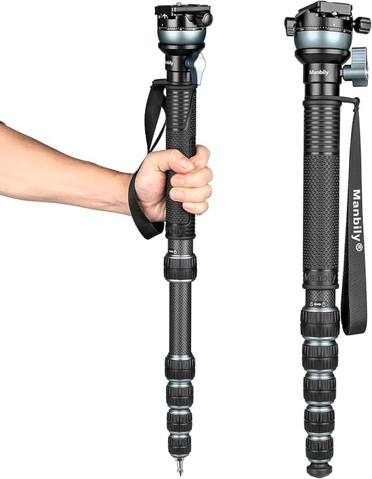 Manbily Camera Monopod with 360° Ball Bowl Head and 1/4inch Arca-Swiss Quick by Manbily