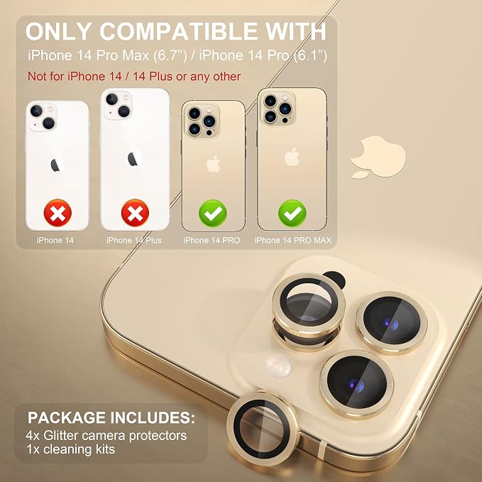Choiche Compatible for iPhone 14 Pro/iPhone 14 Pro Max Camera Lens Protector - Image 2