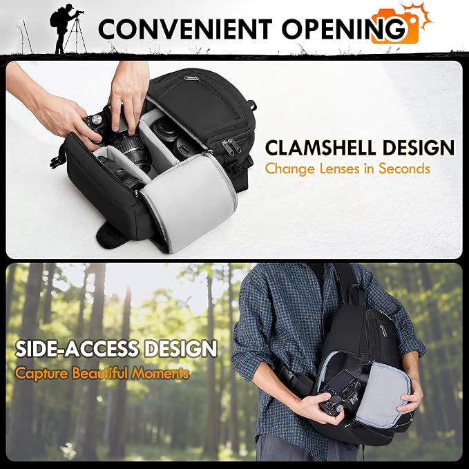 RAINSMORE Camera Bag Small DSLR & Mirrorless Camera Case - Image 4