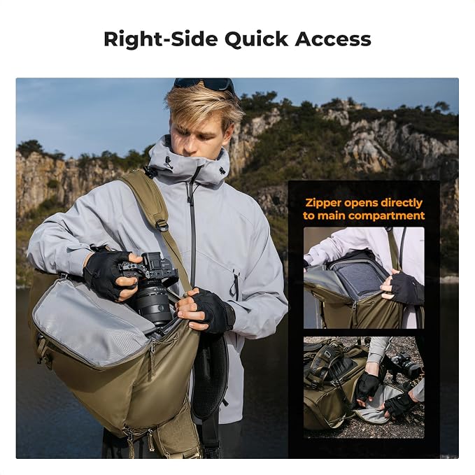 K&F CONCEPT Camera Backpack, 30L Large Capacity Camera Bag, Waterproof DSLR - Image 5
