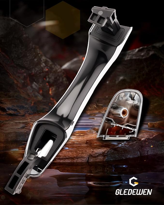 Rear Left Door Handle w/End Cap Cover, Compatible - Image 7