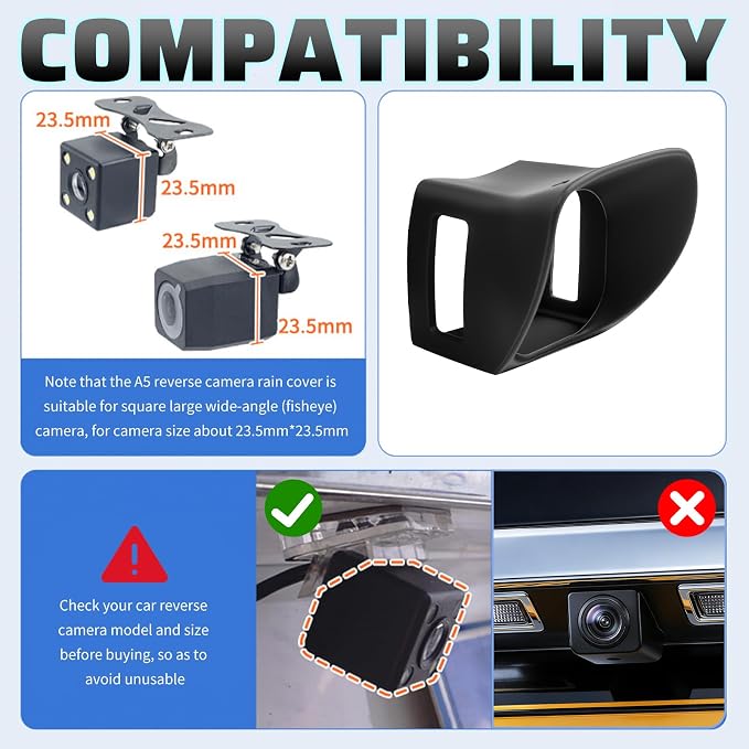 Car Backup Camera Rain Shield Silicone, Backup Camera - Image 4