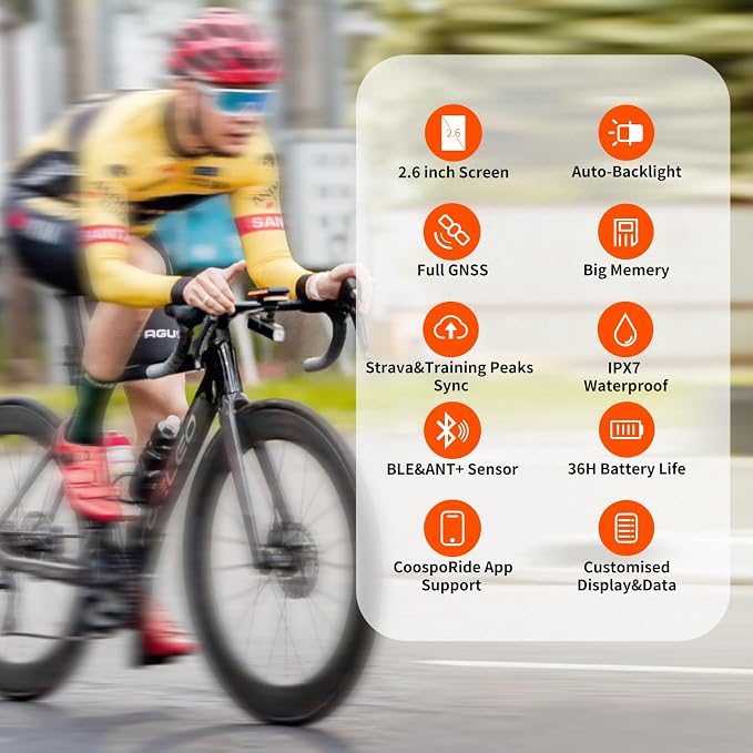 COOSPO Bike Computer Wireless GPS, Bike Speedometer - Image 2