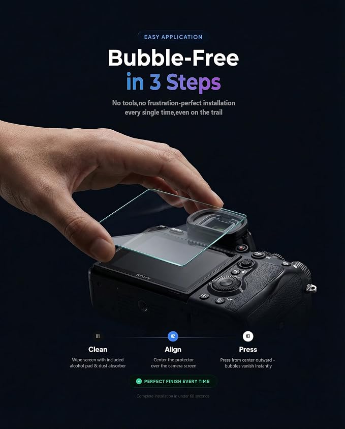 iDaPro Screen Protector for Sony ZV-E1/Sony ZV-E10 II/ZV-E10II/Alpha ZVE1/A7 - Image 6