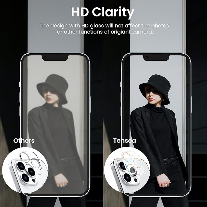 Tensea for iPhone 14 Pro / 14 Pro Max Camera Screen Protector, Tempered Glass - Image 6