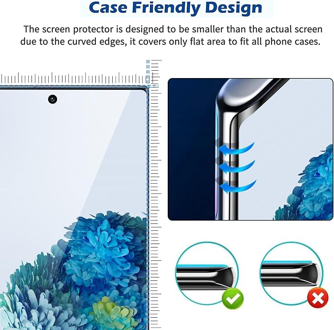 3 Pack Galaxy S20 Screen Protector, HD Clear Tempered Glass, Fingerprint Unlock - Image 7
