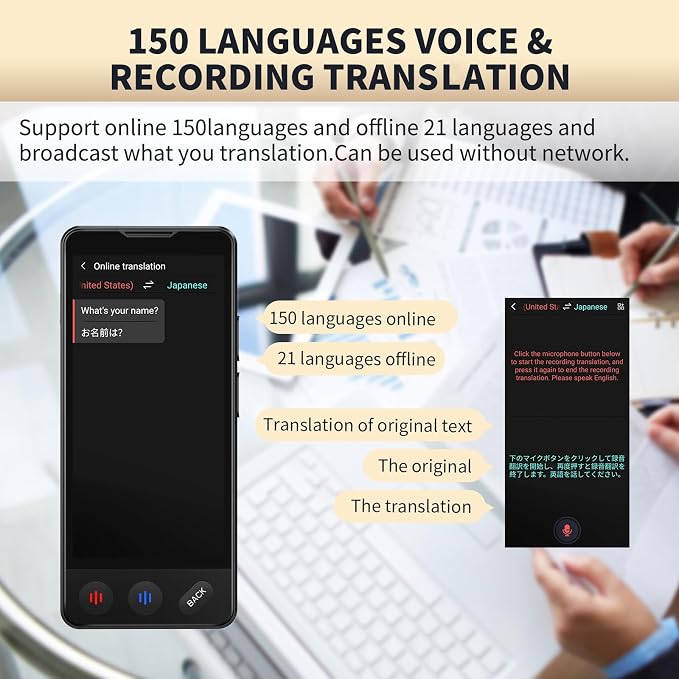 Language Translator Device No WiFi Needed, 2026 Upgraded AI Translator - Image 5