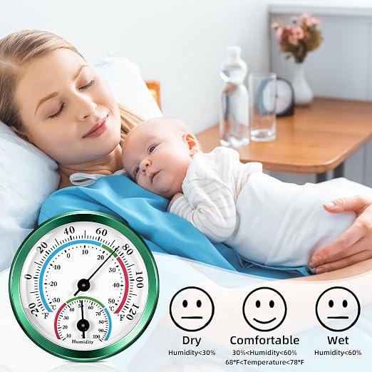 Weewooday 3 Pcs Indoor Outdoor Thermometer 2 in 1 Mini Home Temperature - Image 4