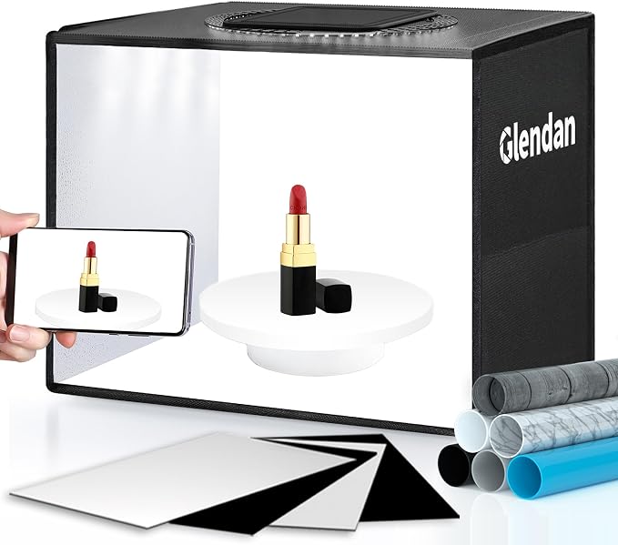 Glendan Mini Photo Studio Light Box, Portable Foldable Light Box Photography by Glendan