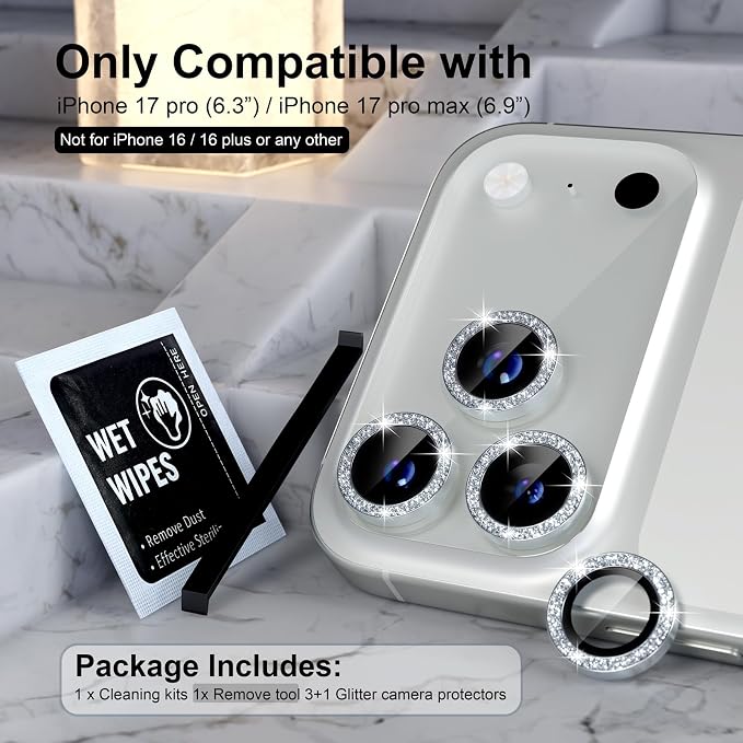 Choiche Compatible for iPhone 17 Pro/iPhone 17 Pro Max Camera Lens Protector - Image 2