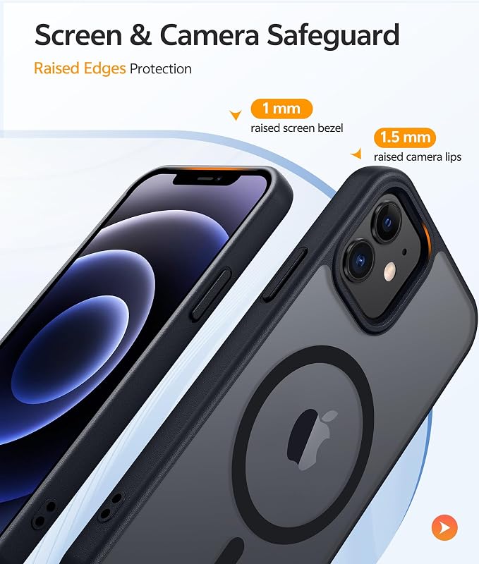 FNTCASE for iPhone 13 Mini Case: for iPhone 12 Mini Case Translucent Matte - Image 4