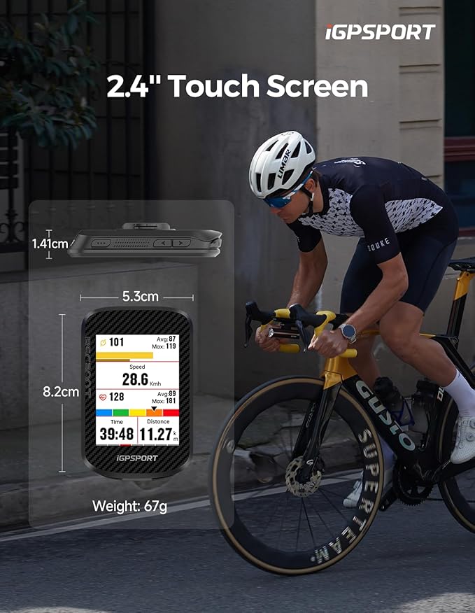 iGPSPORT BSC300T Wireless Bike Computer GPS, Touchscreen Offline MAP Navigation - Image 4