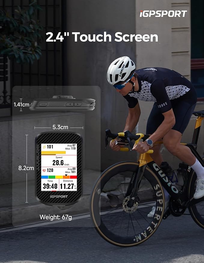 iGPSPORT BSC300T Wireless Bike Computer GPS, Touchscreen Offline MAP Navigation - Image 2