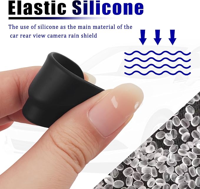 New Car Backup Camera Rain Shield, Self-Adhesive Car Reverse Camera Rain Cover - Image 3