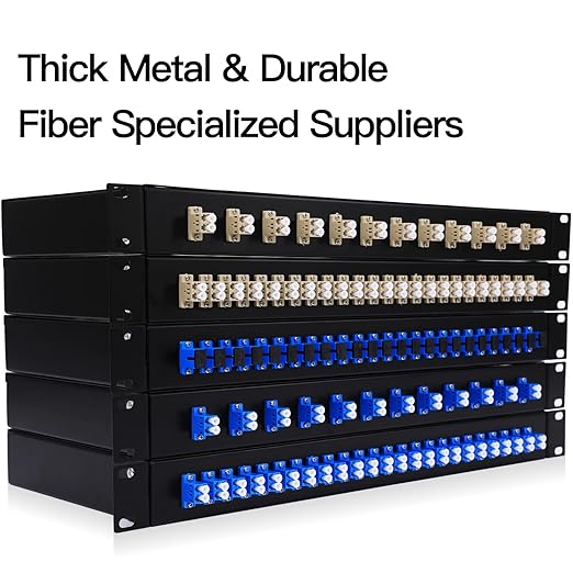 12 Duplex 24 Port LC-OS1 Rack Mount Enclosure Box + Splice Trays Fiber Cables - Image 8
