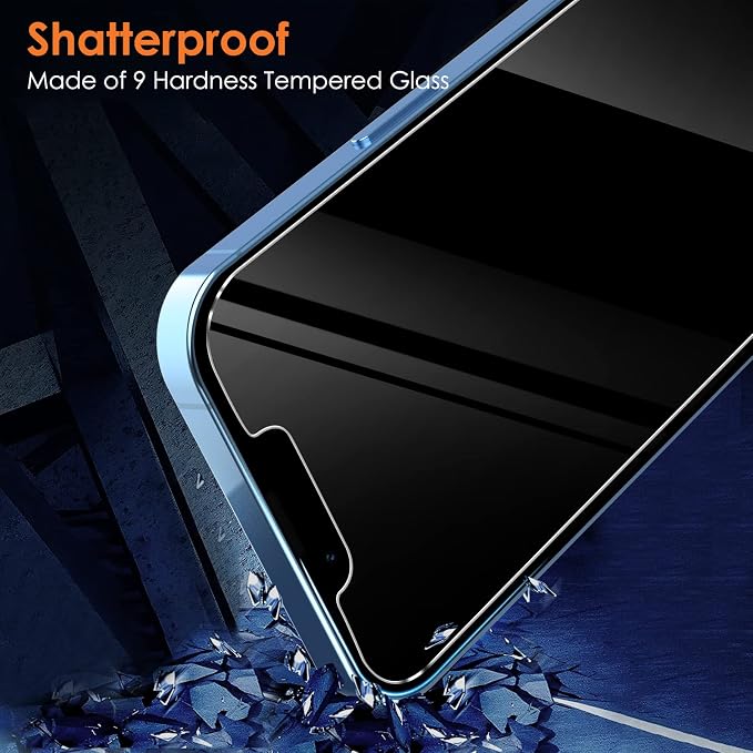 YMHML 3 Pack for iPhone 16e / 14/13 / 13 Pro Privacy Screen Protector, Anti Spy - Image 4