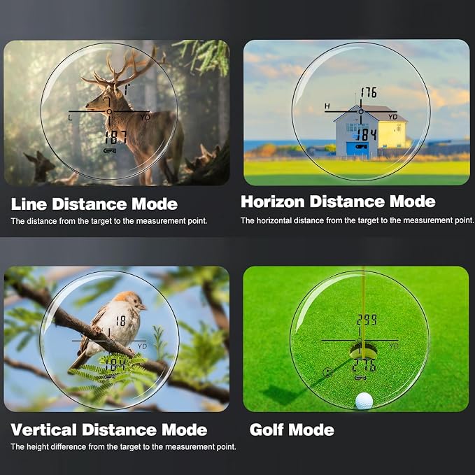 Precision Laser Rangefinder for Golf & Hunting, 800/1000/1300 m Range, 6X - Image 6