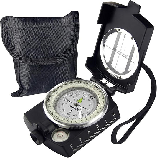 AOFAR Military Compass, AF-4580 Lensatic Sighting, Waterproof and Shakeproof by AOFAR
