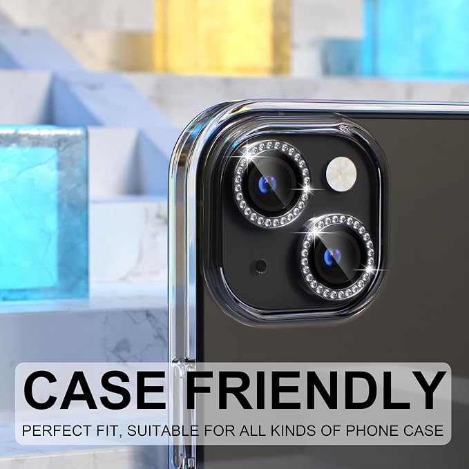 Choiche Compatible for iPhone 15 /iPhone 15 Plus Camera Lens Protector Bling - Image 4