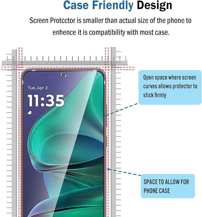 2+2 Pack for Moto G Stylus 2025/Moto Edge 60 Stylus Screen Protector - Image 3