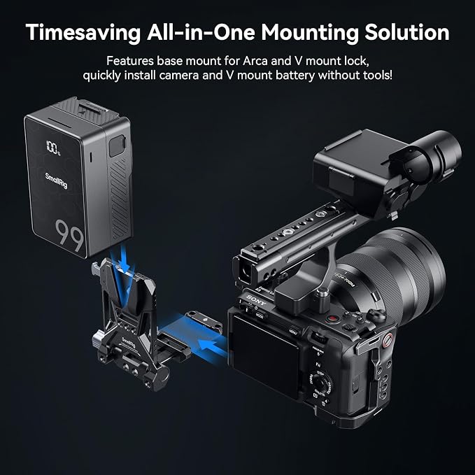 SmallRig Foldable V Mount Battery Plate, All-in One Mounting Solution - Image 2