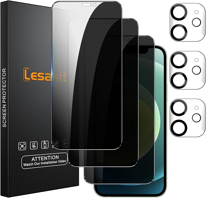 Lesakit 3+3 Pack Privacy Screen Protector by Lesakit
