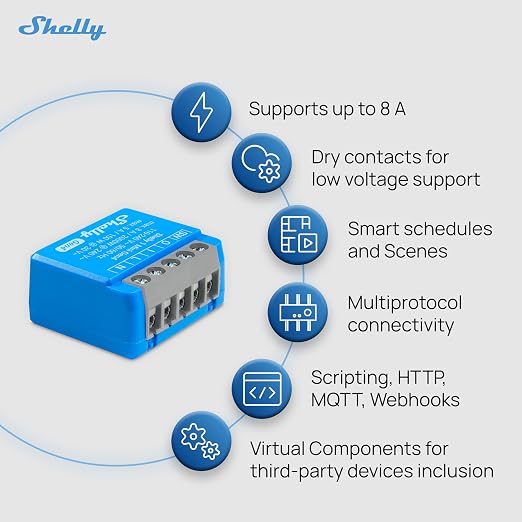 Shelly 1 Mini Gen4 | Wi-Fi, Zigbee & Matter Smart Relay Switch - Image 5