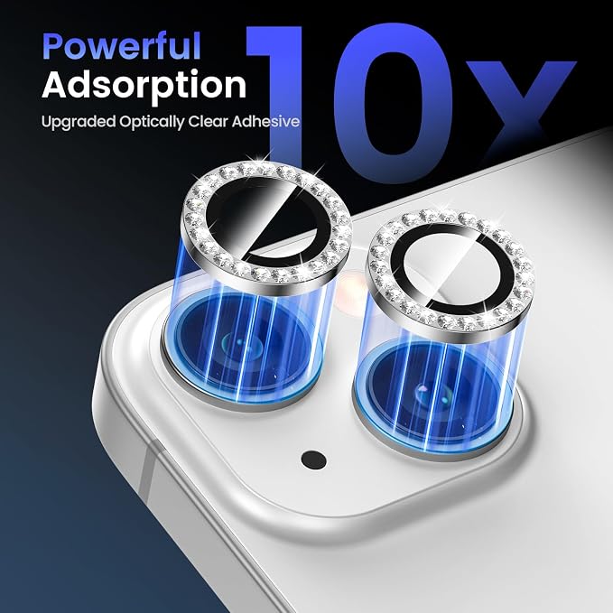 Tensea for iPhone 14 / iPhone 14 Plus Camera Lens Protector, 9H Tempered Glass - Image 6