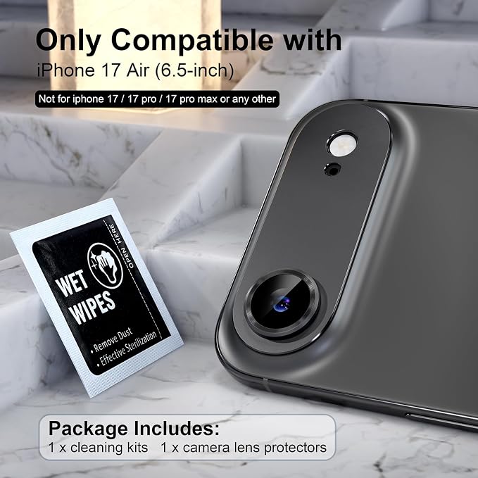 Choiche Compatible for iPhone 17 Air Camera Lens Protector, Strong Adsorption - Image 2