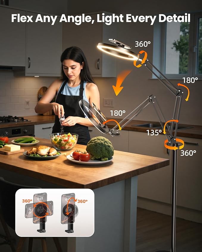 Magnetic Ring Light with Stand Tripod - Image 3