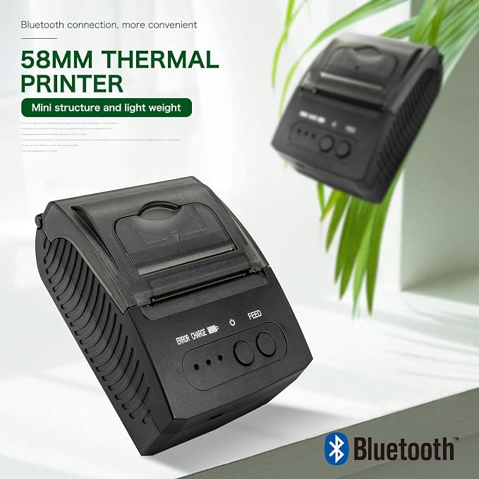 NETUM Bluetooth Receipt Printer, Portable 58mm Mini Thermal Pos Printer - Image 2