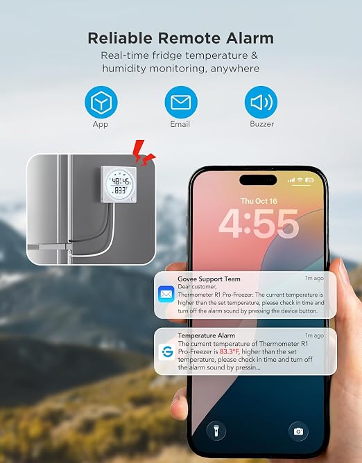 GoveeLife 2.0 WiFi Refrigerator Thermometer - Image 3