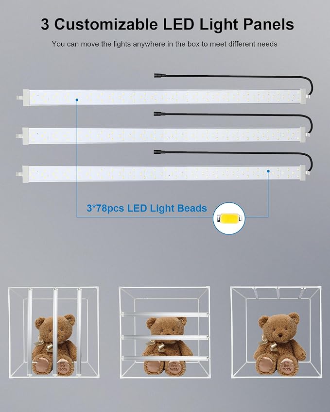 PULUZ 32"x32" Light Box Photography, Large Photo Light Box - Image 5