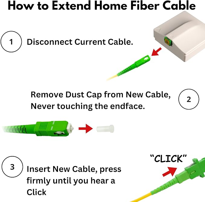 Fiber Optic Internet Cable - 100ft / 30M SC/APC to SC/APC Single Mode Fiber - Image 7