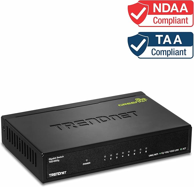 TRENDnet 8-Port Gigabit GREENnet Switch, Ethernet Network Switch, 8 x - Image 2