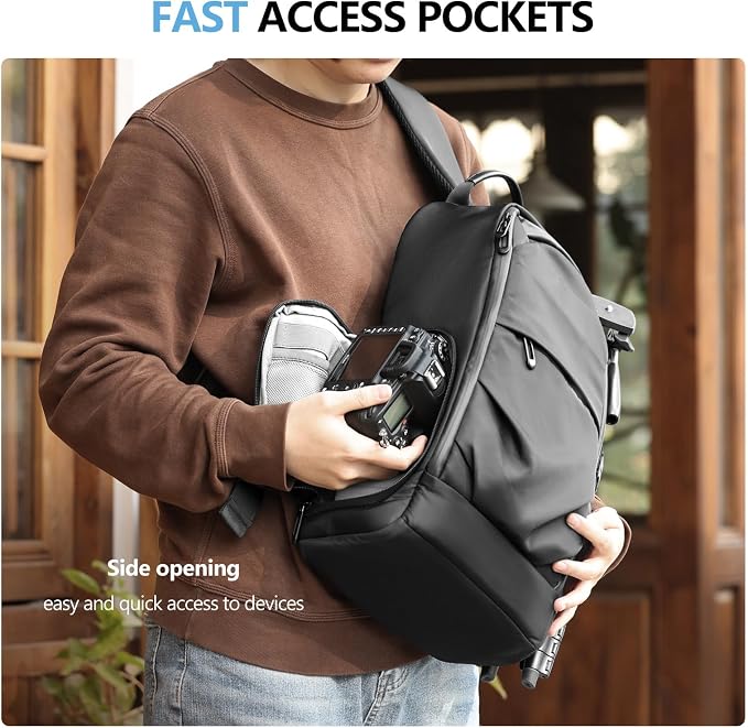 TAAOKA Camera Sling Bag, DSLR/SLR/Mirrorless Camera Backpack Shockproof - Image 3