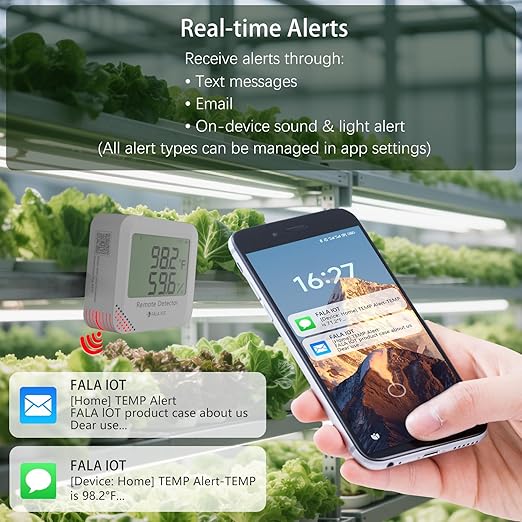 Remote WiFi Temperature & Humidity Sensor, No Subscription 24/7 Remote Temp - Image 4