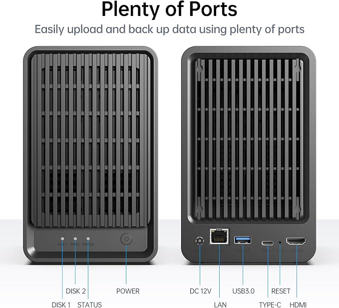 Yxk Zero1 2-Bay Desktop NAS, Beginner-Ready Silent Home NAS Storage 2.5GbE - Image 6