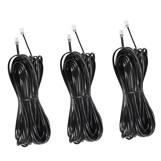 RJ12 Cable Phone Cord RJ12 6P6C Male to Male Straight Wired by Seefeful