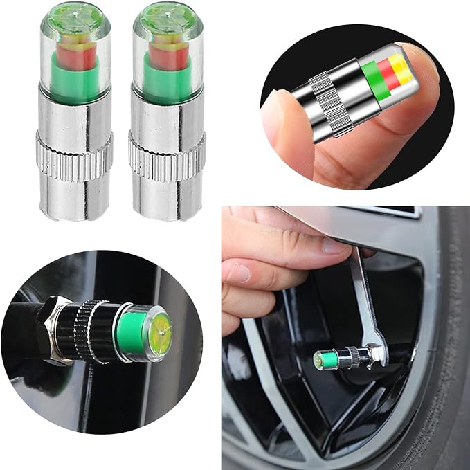 12pcs Car tire Pressure Monitor Valve stem Cap Sensor Indicator, 2.4Bar 36PSI - Image 3